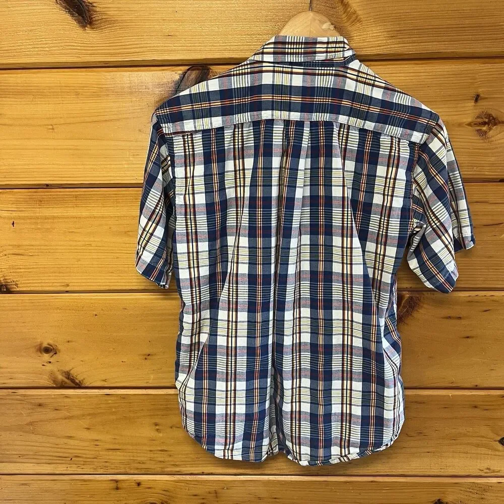 Polo Ralph Lauren Button Up Shirt Youth Boys Large 14-16 Plaid Pony Short Sleeve